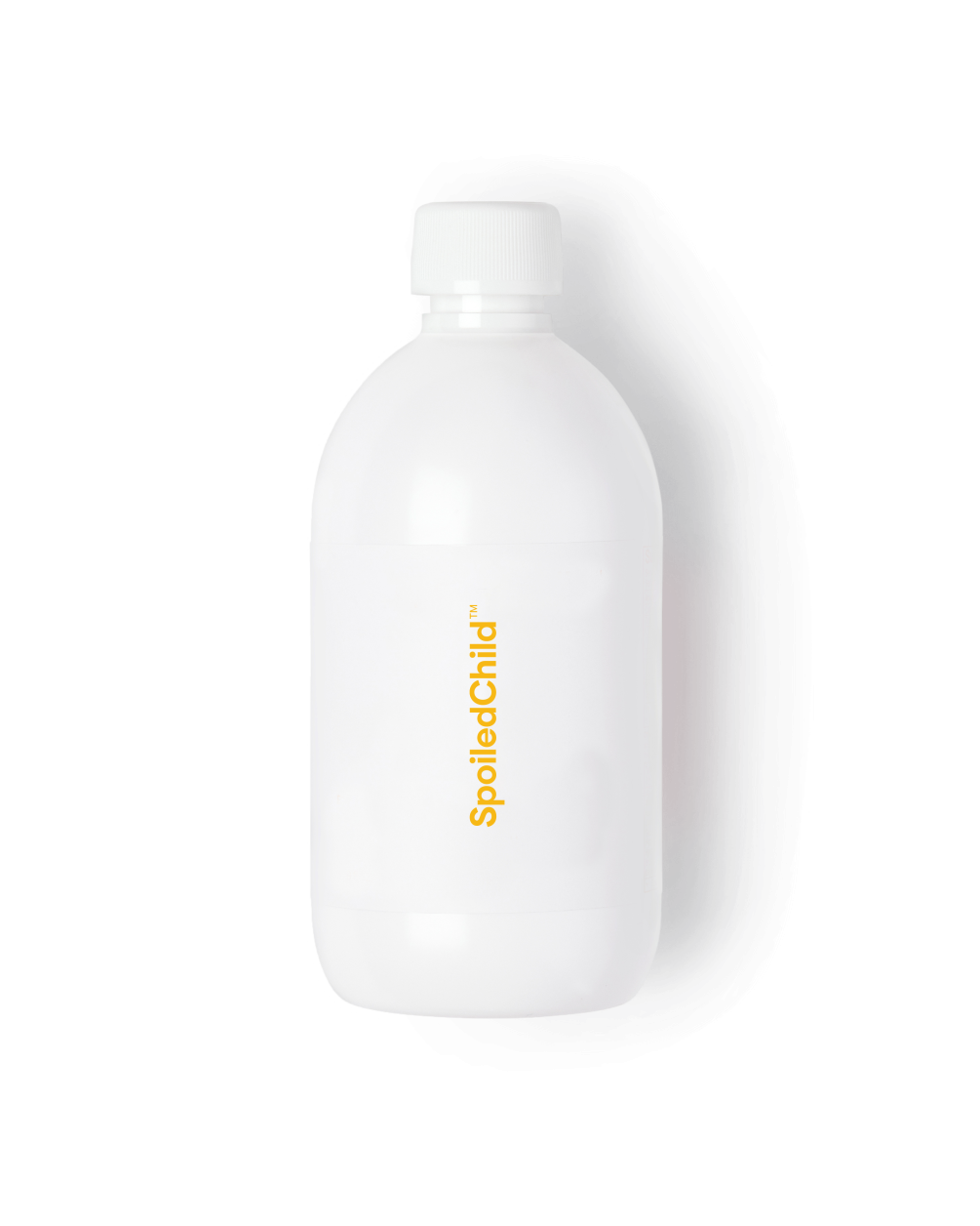A white bottle of SpoiledChild E27 Extra Strength Liquid Collagen in Pineapple Flavor.